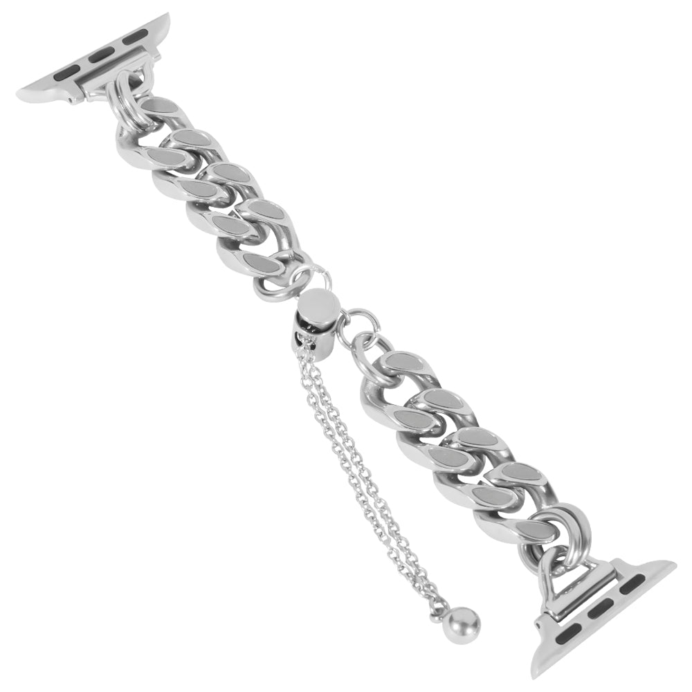 For Apple Watch Ultra 2 49mm Series 9 45mm SE (2023) 44mm Ultra 49mm 8 7 45mm 6 5 4 SE (2022) SE 44mm 3 2 1 42mm Chain Style Metal Watch Band Luminous Strap Replacement For Apple Watch Ultra 2 49mm Series 9 45mm SE (2023) 44mm Ultra 49mm 8 7 45mm 6 5 4 SE (2022) SE 44mm 3 2 1 42mm Chain Style Metal Watch Band Luminous Strap Replacement